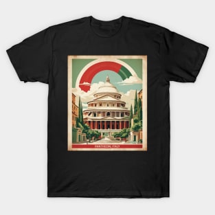 Pantheon Italy Vintage Tourism Travel Poster T-Shirt